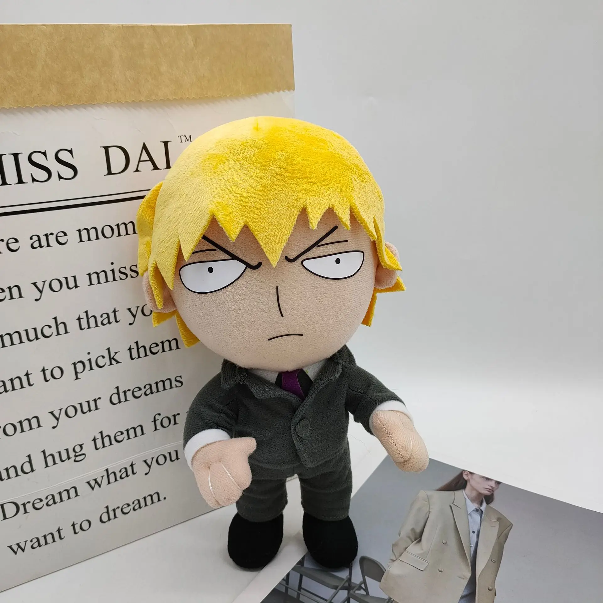 

Reigen Arataka аниме экстракт 100% плюшевая игрушка мультяшный персонаж кукла для детей на день рождения коллекционный подарок