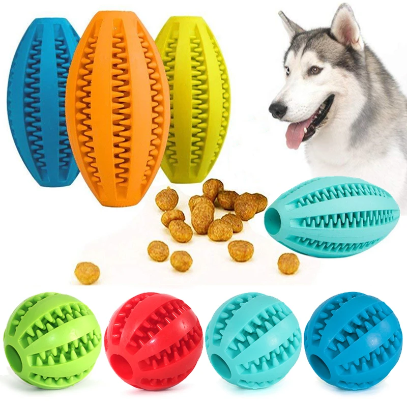 

Dog Toys Stretch Rubber Leaking Ball Funny Interactive Pet Tooth Cleaning Balls Bite Resistant Chew Toys 5cm/6cm/7cm/9cm/11cm