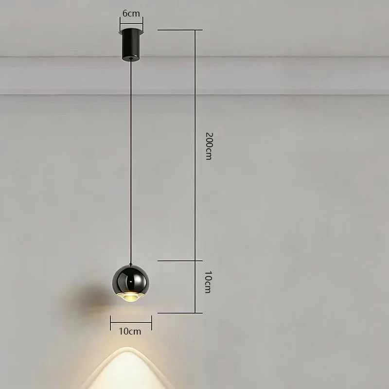 

Скандинавские минималистичные прикроватные подвесные светильники с регулируемым подвесным светильником для спальни, сенсорный переключатель, фон, настенный светильник