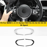 2 pcs abs steering wheel button frame cover trim for bmw 1 2 3 5 series f30 f31 x1 x2 x3 x4 x5 m sport accessories interior kit