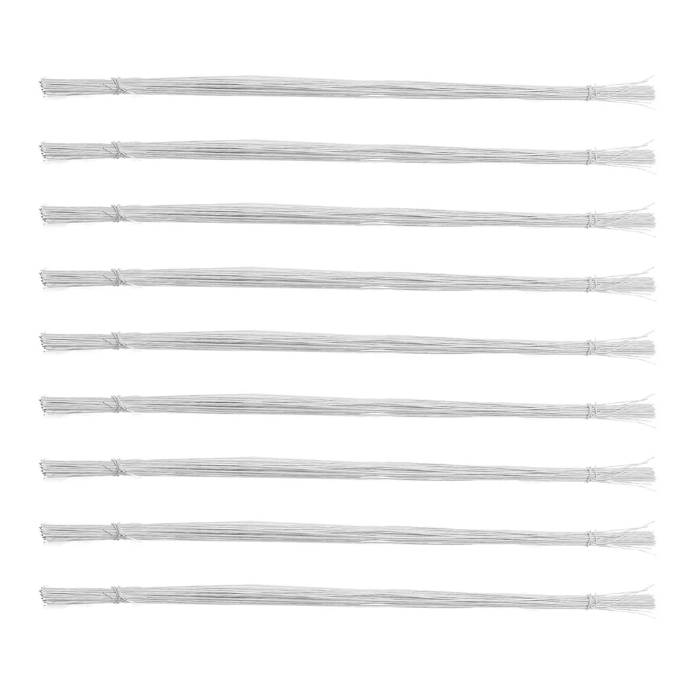 

100 Pcs Wire Wrapped DIY Craft Handmade Flower Wires White Duct Tape Floral Stems Green Crafts Paper Bag
