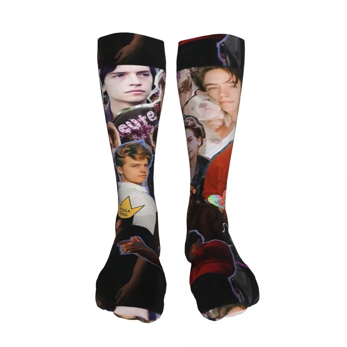 

Cole Sprouse Collage stockings Thickened thermal stockings Men's and women's stockings, For Unisex