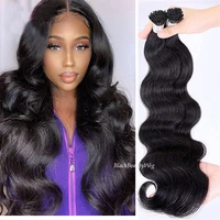 body wave microlinks i tip hair extension brazilian natural wavy remy i tip human hair for women 100strands 100g