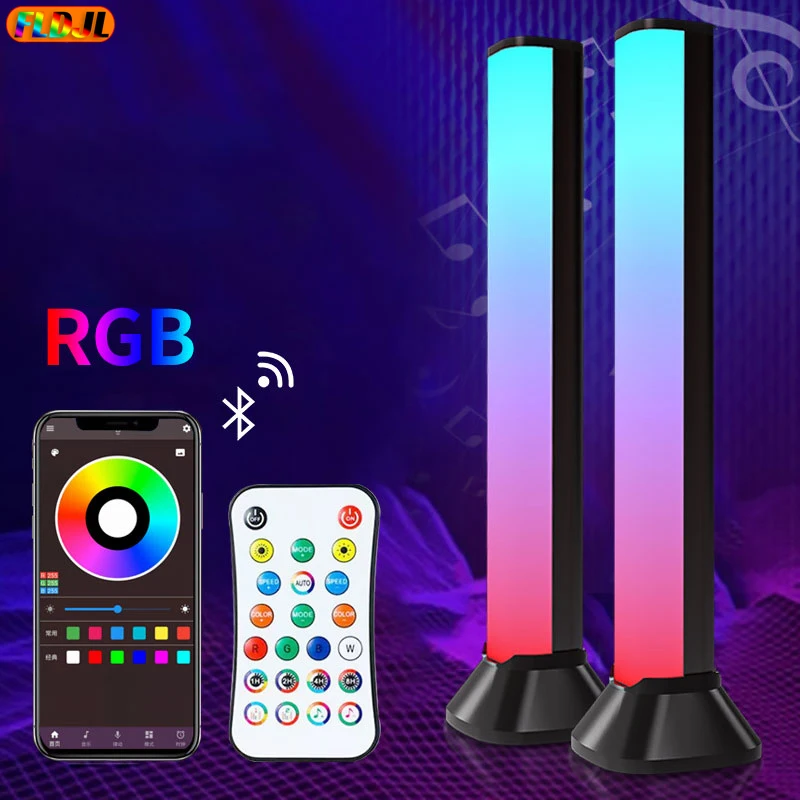 

LED Pickup Light RGB Sound Control Symphony Lamp App Control Music Rhythm Lights Ambient LED Lamp Bar TV Computer Desktop Light