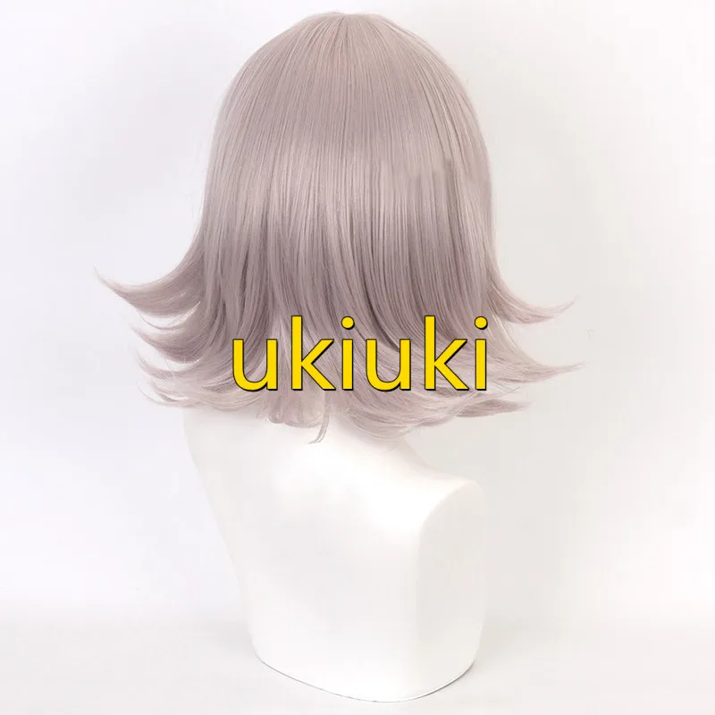 Парик для косплея Nanami ChiaKi термостойкий короткие коричневые розовые супер