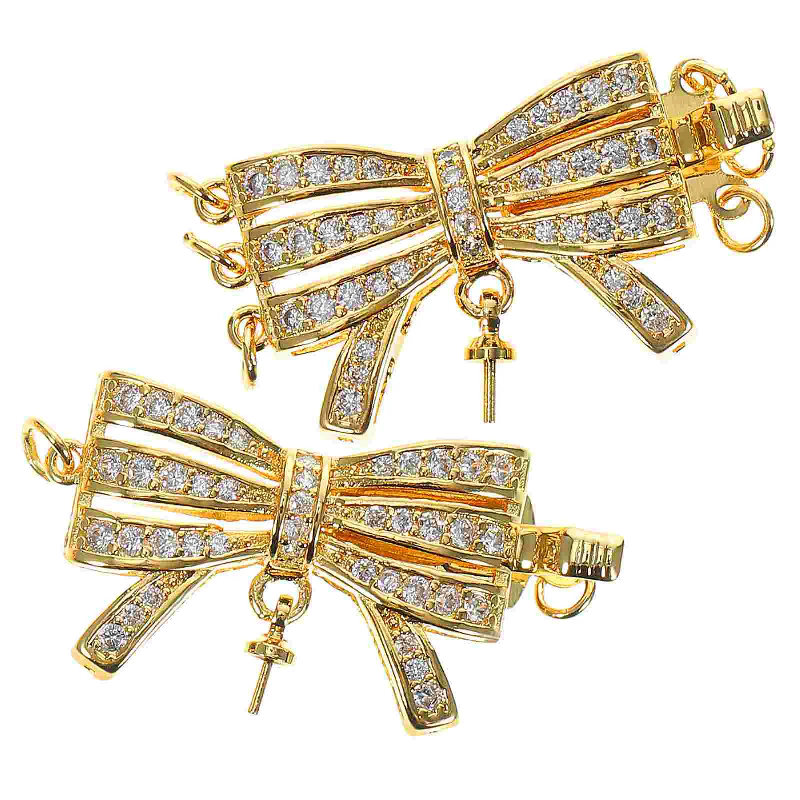 2Pcs Jewelry Clasp Necklace Layering Clasp Necklace Bracelet Connecting Buckle Necklace Pendant Buckle