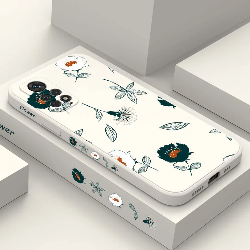 

Crayon Flowers Phone Case For Xiaomi Redmi Note 11 11S 10 10A 10T 10S 9T 9 8 7 A1 Pro Plus 10C 9A 9C 4G 5G Silicone Cover
