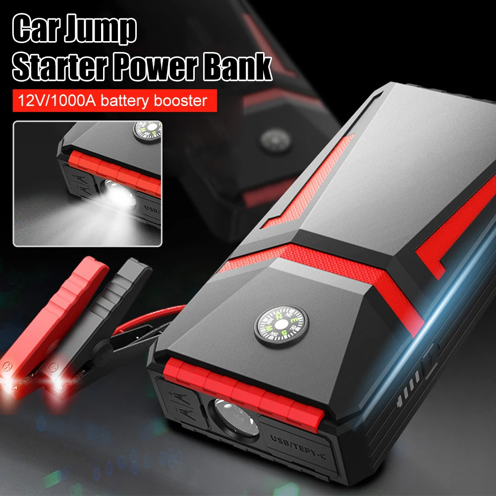 

Car Battery Jump Starter 30000mAh Portable Power Bank Battery Booster with LED Flashlight Emergency Starter for Gasoline Diesel