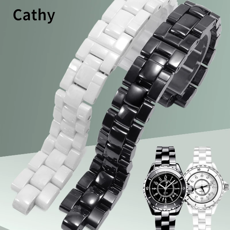 

Ceramic Watch Band for Chanel White Women's Original Style Chanel Men Black Watchband Accessories 6mm 7.5mm Wrist Strap