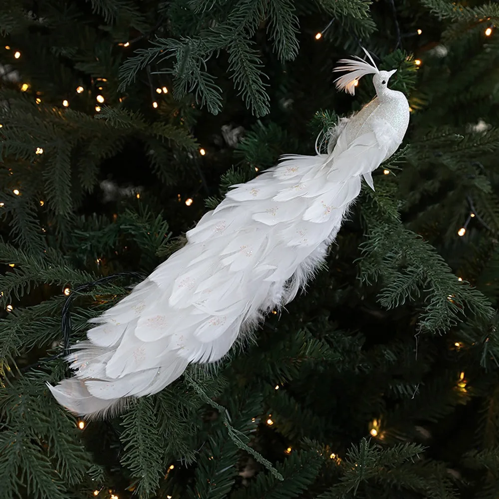 

Искусственный рождественский павлин белый/золотой/шампанское