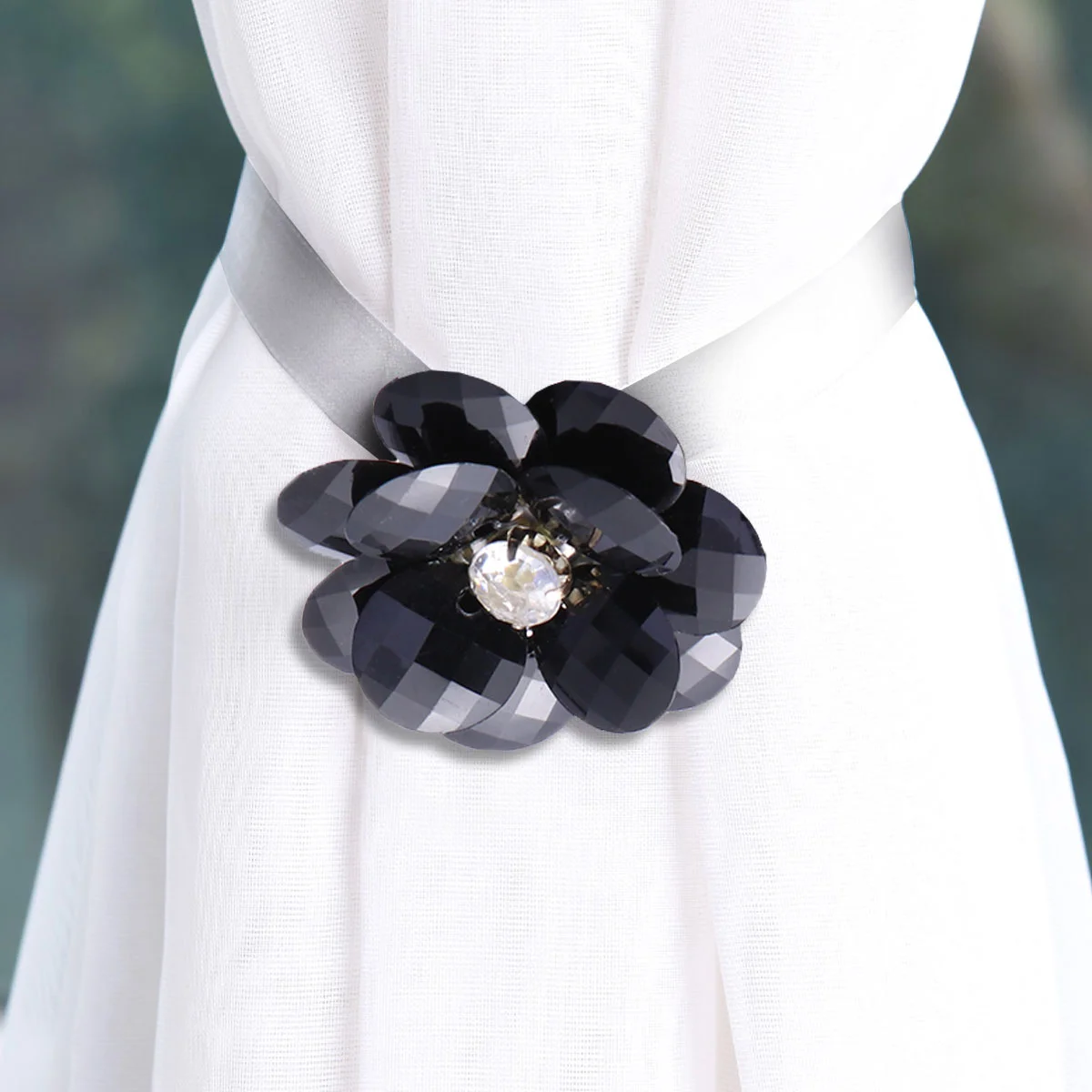 Элегантные ремни для штор подхваты с цветочным дизайном магнитные завязки