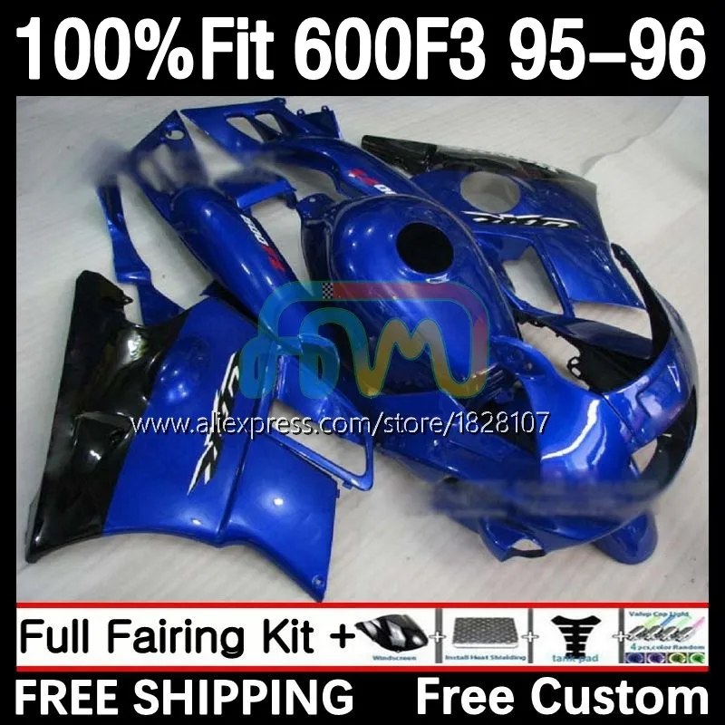 

Черный, синий обтекатель OEM + бак для HONDA CBR 600F3 600 F3 FS CBR600FS 21No.91 CBR600 F3 CBR600F3 95 96 1995 1996 корпус инжектора