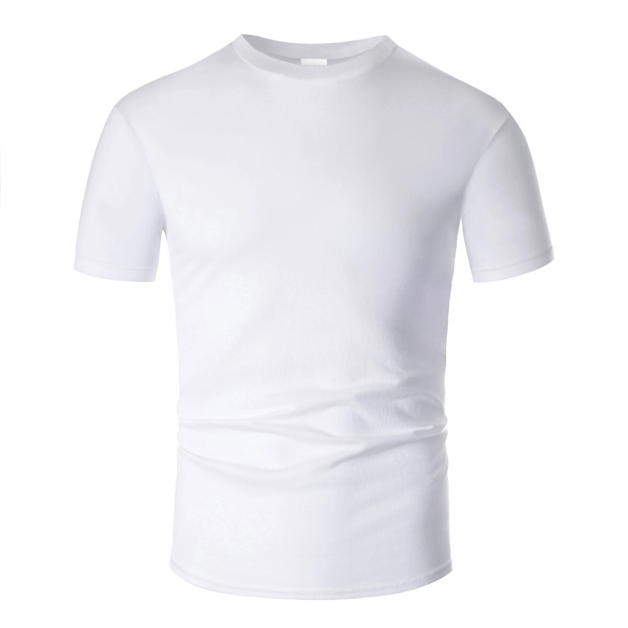 

2023 [Ready Stock] Men's 180g Combed Cotton Solid Round Neck Short Sleeve T-shirt Personalized Printing Trend Brand
