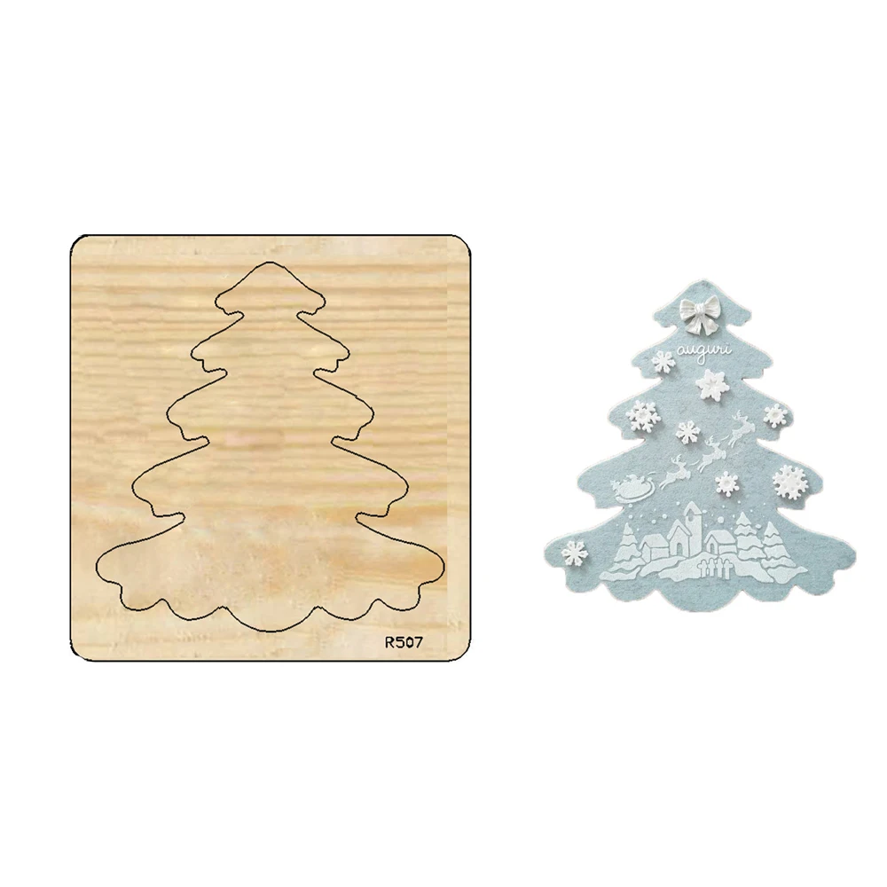 

Christmas Tree New Wooden Cutting Dies Scrapbooking DIY Suitable For Common Die Cutting Machines On The Market /R507