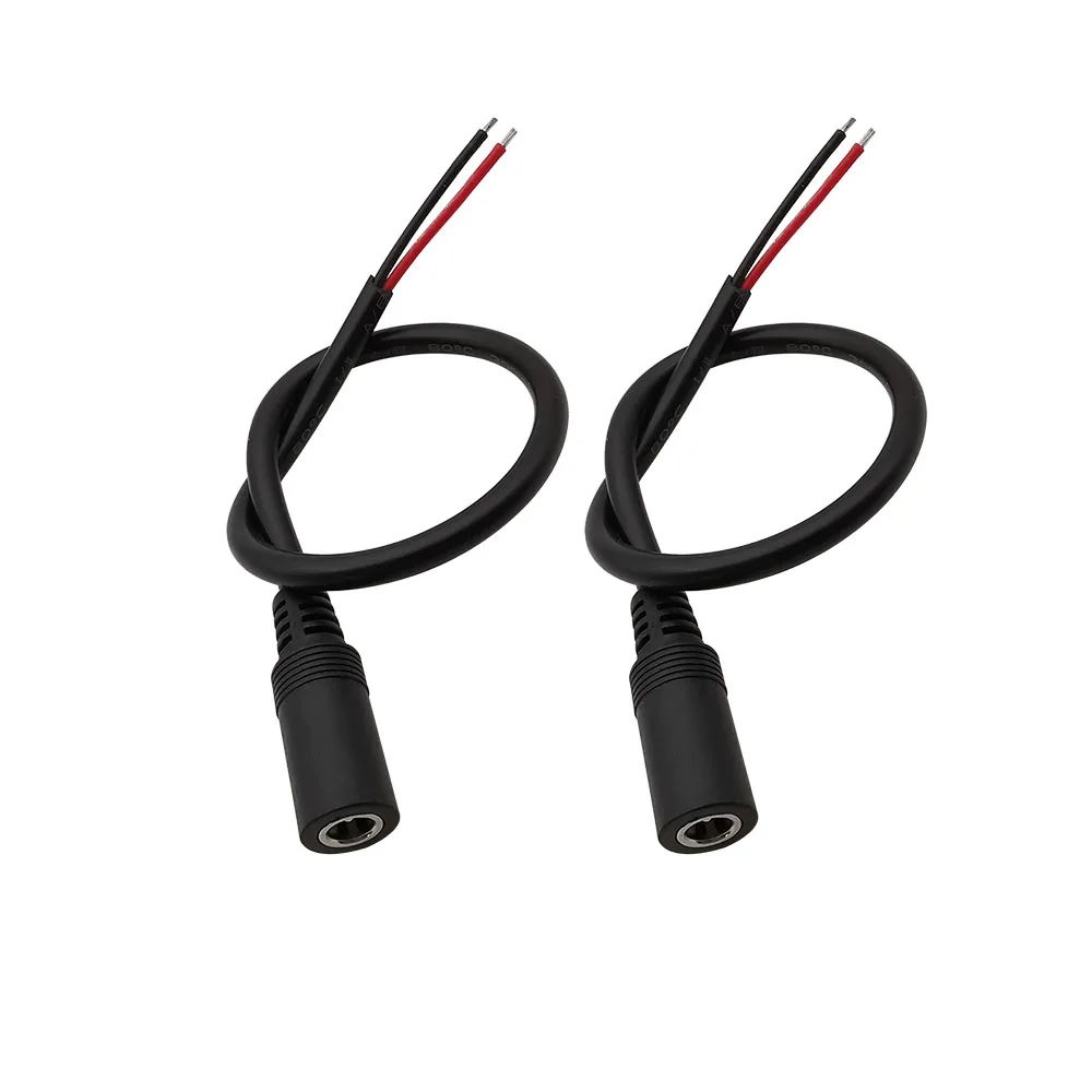 Разъемы постоянного тока 5,5x2,1 мм «папа-мама» DC 12 В 24 В 5A Силовой косичка Кабель Провод Разъем Шнуры для камеры видеонаблюдения Светодиодная лента DIY