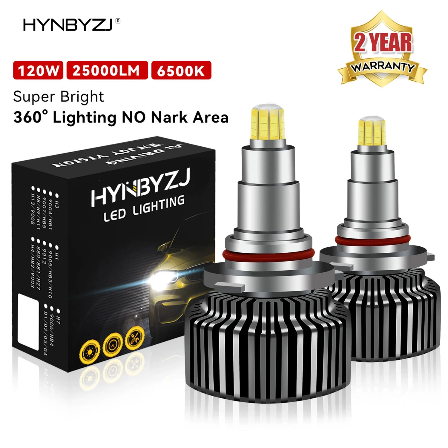 

H1 LED H7 LED H8 HB3 9005 HB4 H11 Led Headlights Bulbs 9012 HIR2 8 sides 120W 3D high power Canbus 360 degree Auto Lamp 6500K