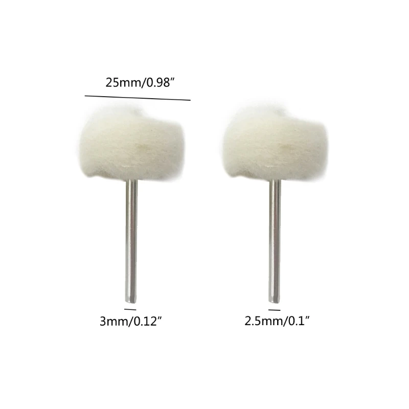 

1" Wool Grinding Head Polishing Buffing Wheel 2.35/3mm Grinding Head Shank
