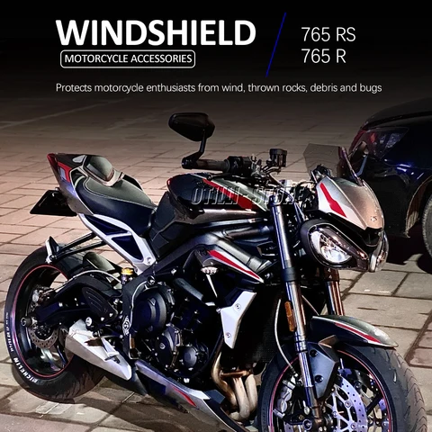 Лобовое стекло мотоцикла OTILLI для Triumph Street Triple S660 765S 765R 765RS 2020-2022, ABS ветровой дефлектор, аксессуары для мотоциклов