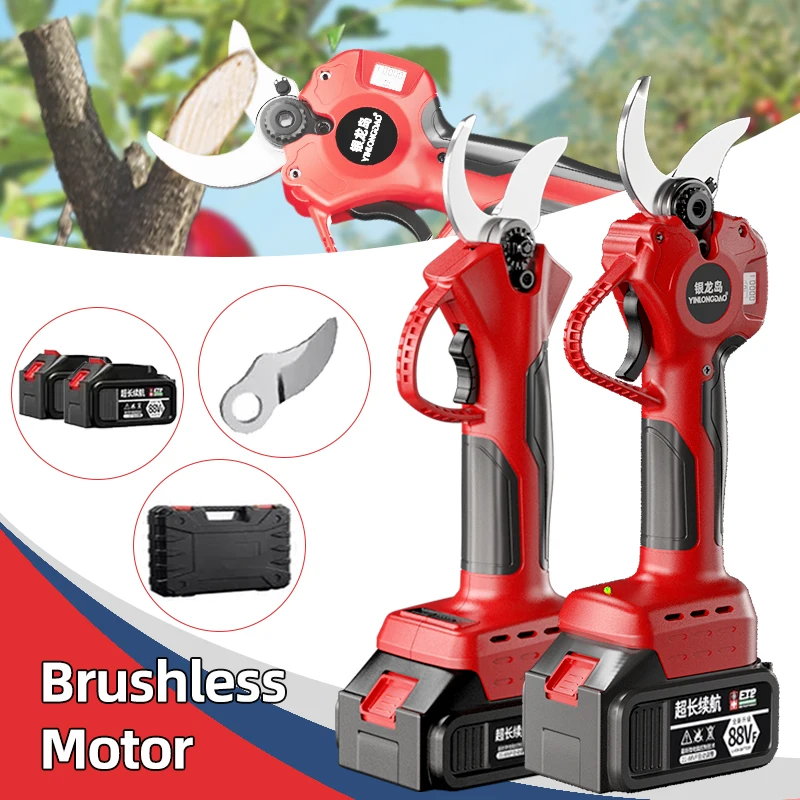 

Электрический секатор, бесщеточный Электрический садовый секатор для фруктовых деревьев, бонсай, ветвей, беспроводной секатор с аккумулятором