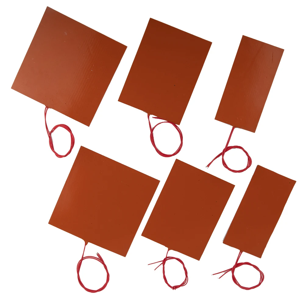 

12/24V Electric Silicone Heating Plate Heater Pads Mat Flexible Heat Coil Stable High Temperature Performance