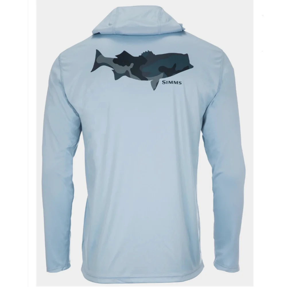 

Simms Vissen Shirts Lange Mouw Tech Hoody Bescherming Uv Zon Upf Mannen Quick Dry Vissen Shirt Outdoor Sport Fish kleding