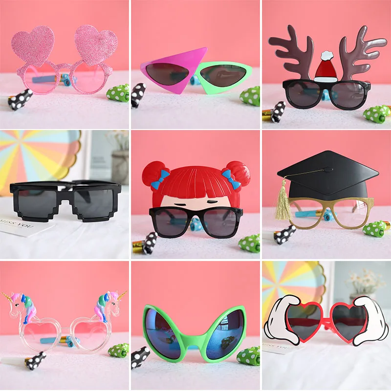 Забавные очки костюм инопланетянина радужные линзы для дня рождения Детская