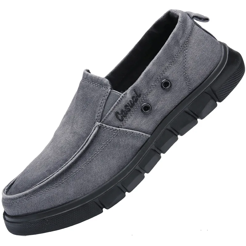 

New Men Canvas Shoes Men's Fashion Solid Comfortable Casual Shoes Men Lace-up Light Summer Loafers Shoes Plus Size 39-44
