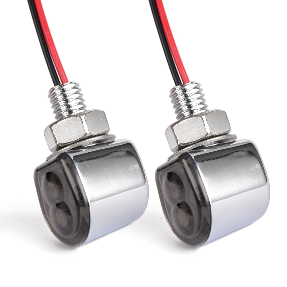 

2 универсальная миниатюрная 12В сцинтилляционная рулевая лампа мотоцикл светодиодная лампа кафе автогонщик Хонда Ямаха янтарная мигающая лампа