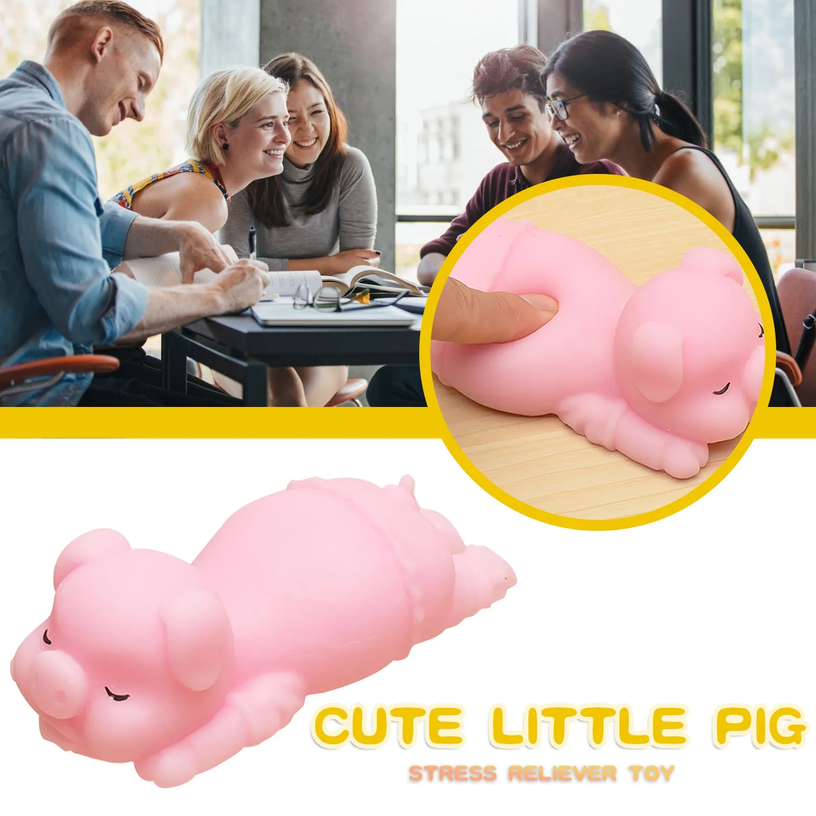 

Pressure Pig Creative Stress Soft Colorful Relieve Plastic Soft Holding Novelty Toy Collection Toy Cars Discreet Toy