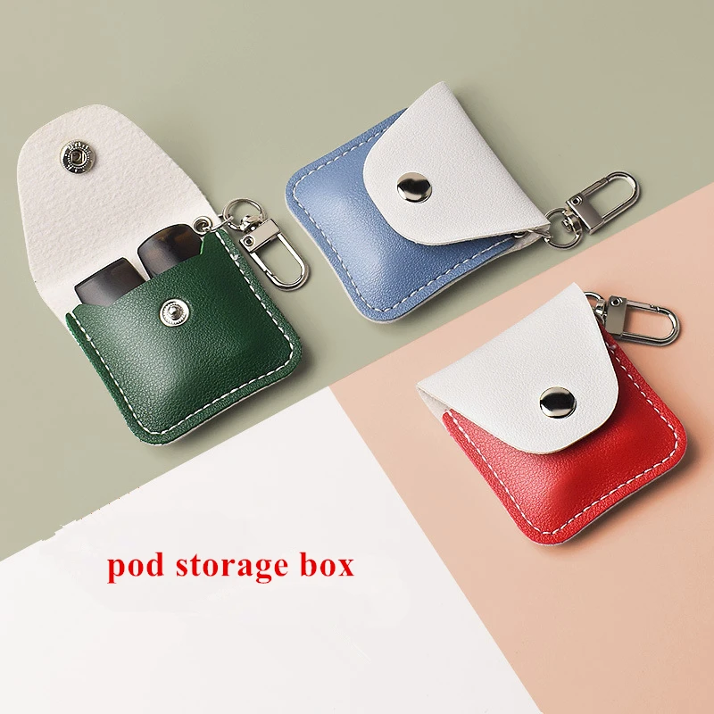 

PU Leather Buckle Portable Pod Case Can Hold 2 Pod For Relx Classic Infinity 4th Phantom 5th Pod Storage Bag With Keychain