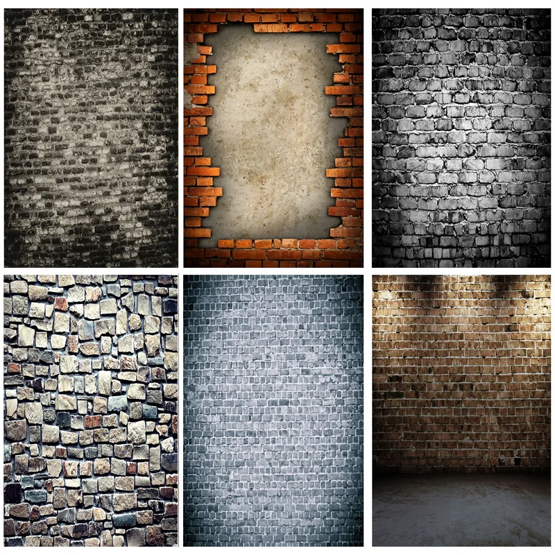 ZHISUXI Vinyl Custom Vintage Brick Wall Photography Backdrops Wooden Floor Photo Background Studio Prop 21123 ZQ-02