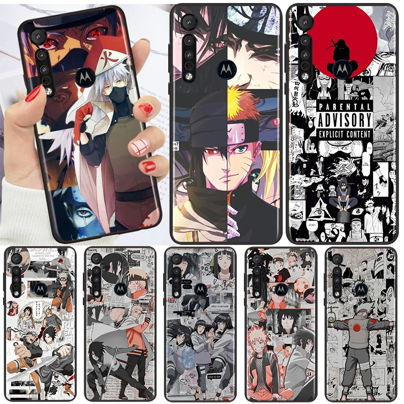Manga Style Naruto Art For Motorola Moto G9 G8 E7 G Stylus Power Lite One Macro Hyper Fusion Edge Plus Black TPU Phone Case