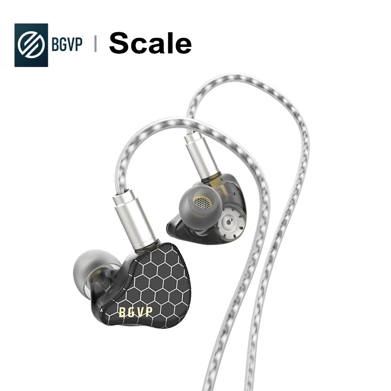 

BGVP Scale 2DD Dynamic Driver In-Ear Earphone Hifi Music Earbuds MMCX Detachable Cable Bass Stereo Headset