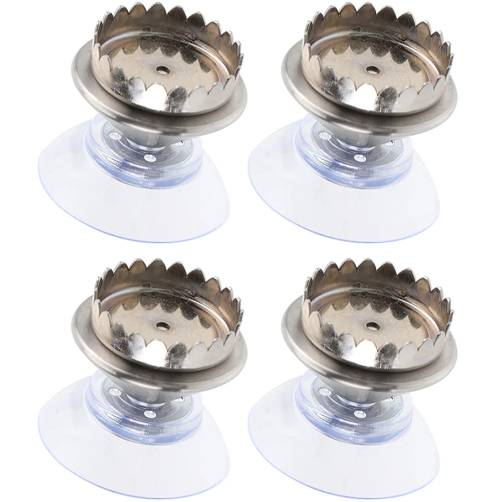 

4 Set of Magnetic Soap Holder Self Draining Bar Soap Holder Wall Stainless Steel Soap Holder with Suction Cup