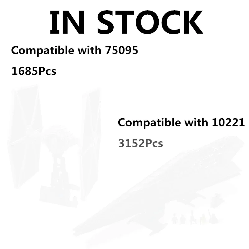 Модель MOC MOVIE TIE Fighter 1685 шт. разрушитель 3152 строительные блоки кирпичи сборка