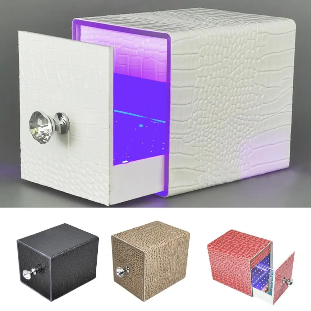 

Nail Drill Bit Holder with UV Light USB Charging Dust-proof Grinding Heads Stand Displayer Nail Accessories