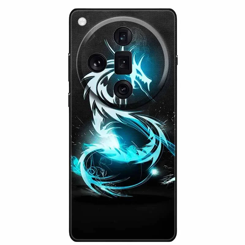 For Find X7 Ultra 5G Case 6.82'' Silicone TPU Soft Bumper Phone Cases for OPPO Shockproof Covers X7Ultra Cool Wolf