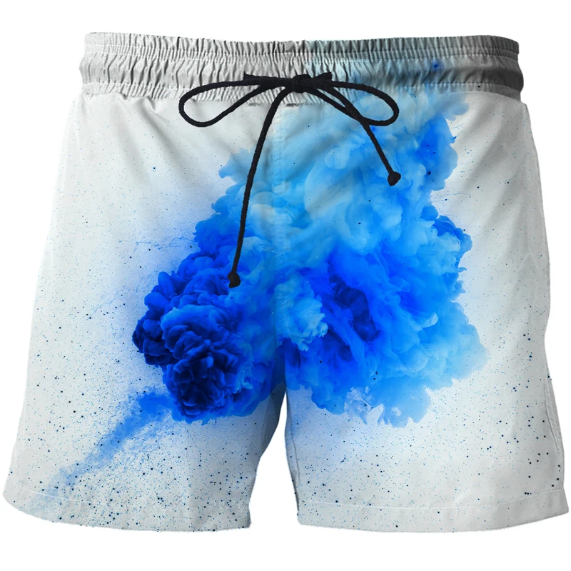 2022 New Speckled tie dye pattern print shorts fashion 3d printing surf shorts men's swimming trunks quick-drying sports short