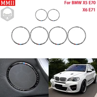 rrx for bmw x5 e70 x6 e71 2008 2014 carbon fiber interiors inner door speaker rings decoration cover trim stickers car styling