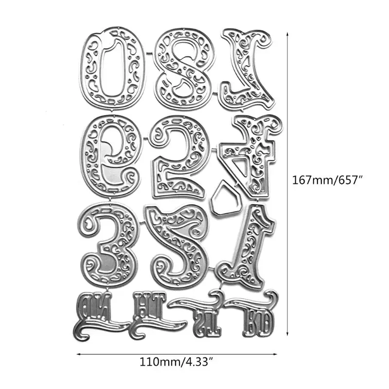 

YYSD Carbon Steel Cartoon Math Numbers Cutting Die Embossing Stencil Template Mold DIY Paper Art Craft Scrapbook Bookmark Card