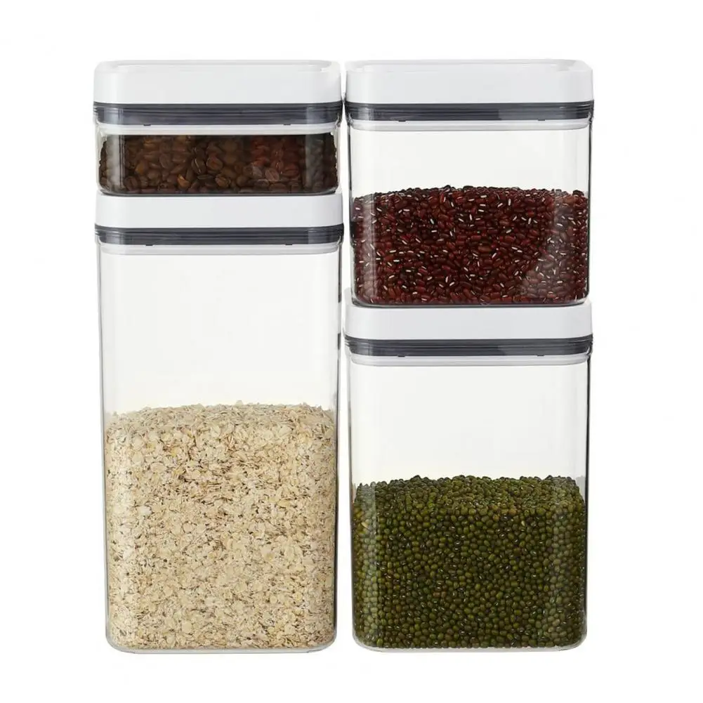 4 шт./набор прозрачные герметичные контейнеры для хранения продуктов