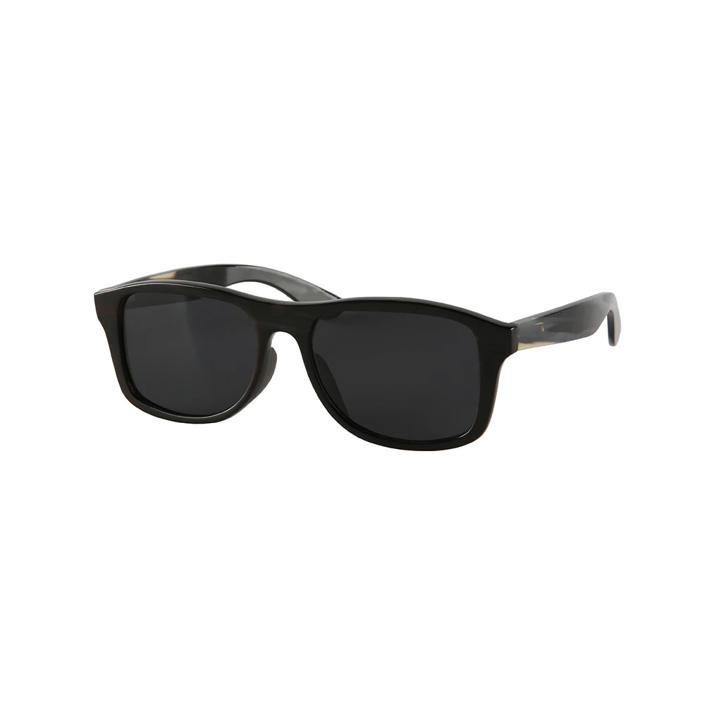 

Popular Genuine Real Natural Dark Black Buffalo Horn Glasses Eyeglasses Frame UV Polarized Unisex Sunglasses for Men and Women