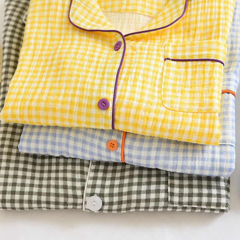 Plaid Cotton Sleepwear Pyjamas Women Pjamas For Women Pajamas For Women Winter Sleeping Clothes For Women Lady Nightwear