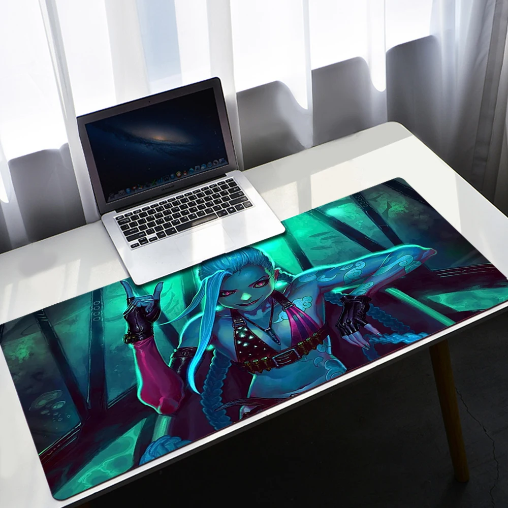 

Mousepad League of Legends Jinx Gamer Cabinet Computer Desk Pad Mouse Carpet Gaming Accessories Pc Mats Keyboard Mat Anime Mause