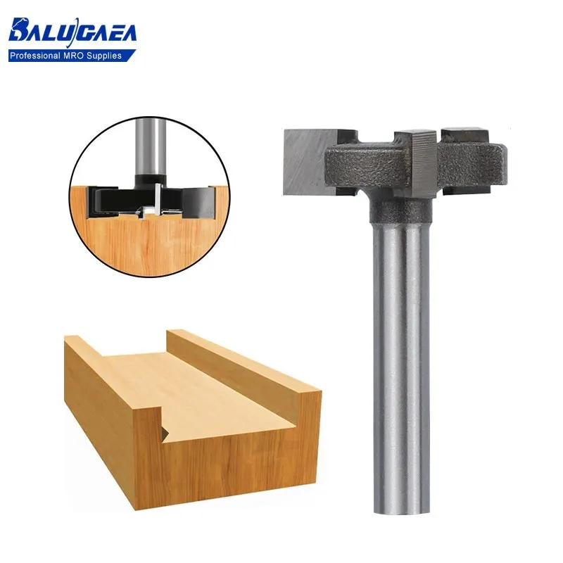 

3 Teeth Router Bit 1/4" 6mm Shank Slab Flattening Router Bit CNC Spoilboard Surfacing Router Bit T-Slot Milling Cutter For Wood