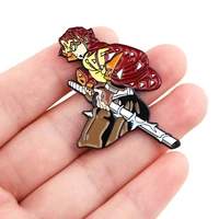 japanese anime demon slayer enamel pins swordsman brooch clothes backpack enamel badges fashion jewelry accessories gifts