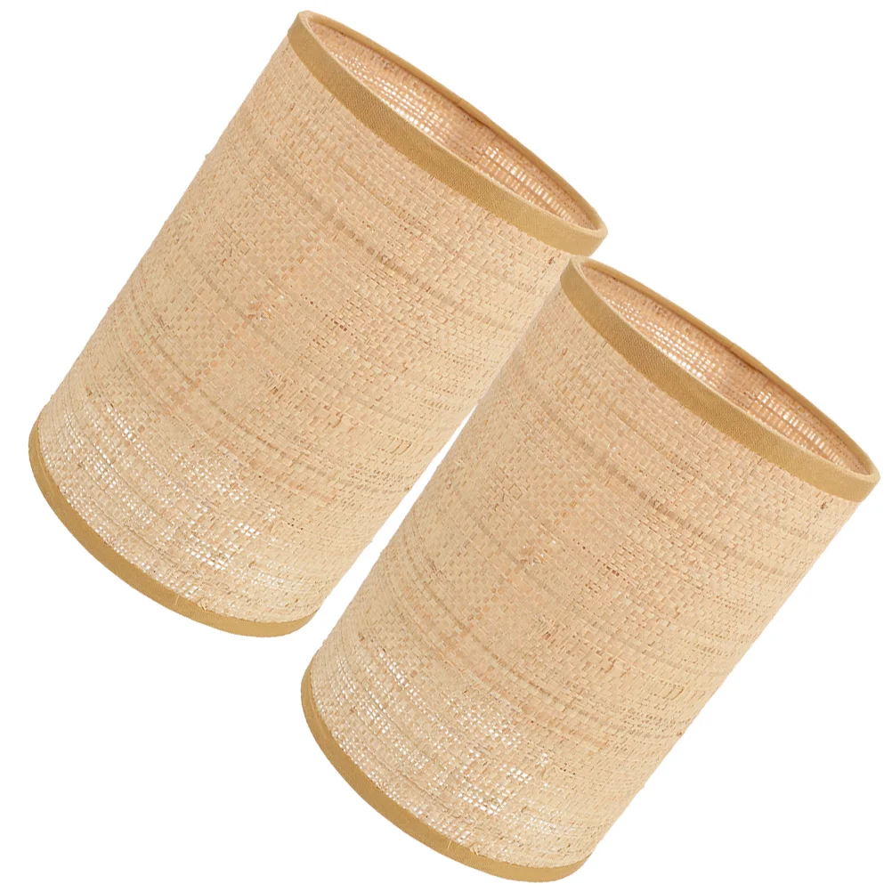 

Lamp Shade Shades Table Lamps Lampshades Floor Unique Holder Long Rattan Country Woven Drum