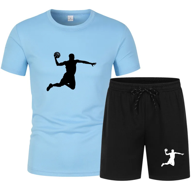 

Men Running Set T Shirt+pants 2 Pcs/Set Men's Tracksuit Sports Suit Fitness Quick Dry Sportswear Jogging Gym Workout Sets Male