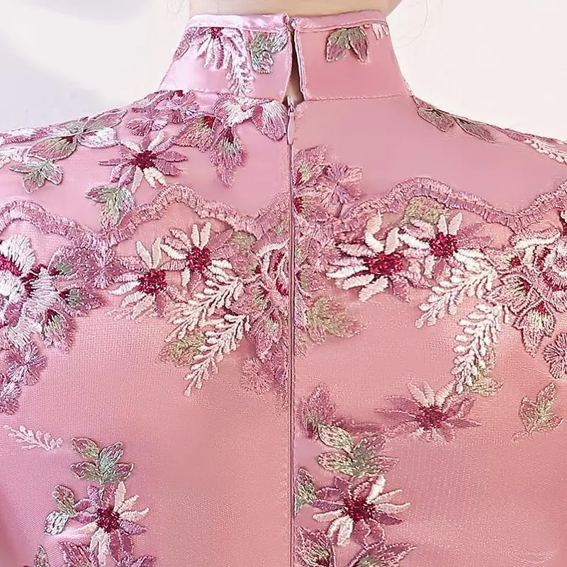 Женское длинное платье элегантное ретро в китайском стиле для молодых девушек 2024