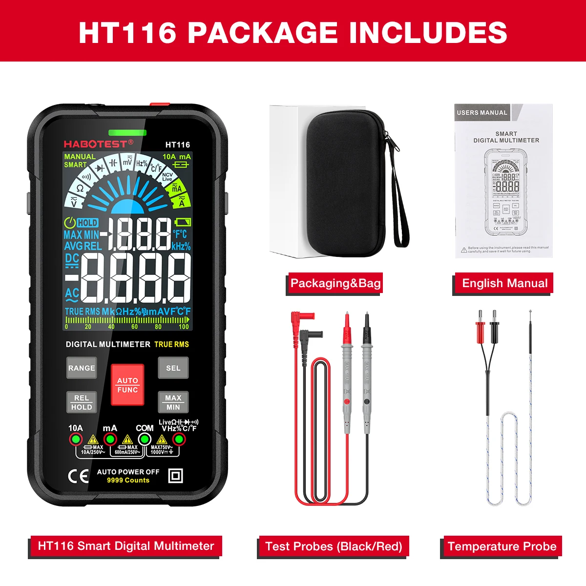 

HABOTEST HT116 Мультиметр